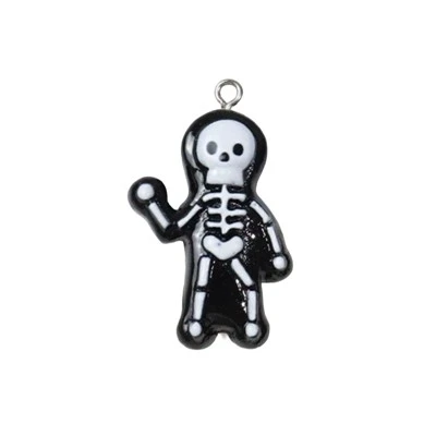 Skull Lagaður Resin Lyklahringur